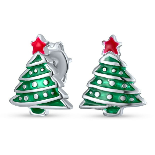 CANDY CANE Bow enamel Holiday Christmas pierced earrings 925 hooks Handcrafted CANDY CANE Bow enamel Holiday Christmas pierced earrings 925 hooks Handcrafted